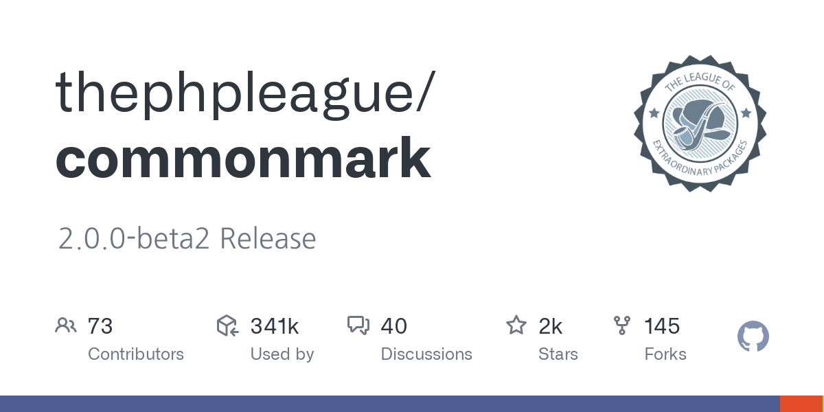 league/commonmark 2.0.0-beta2 release